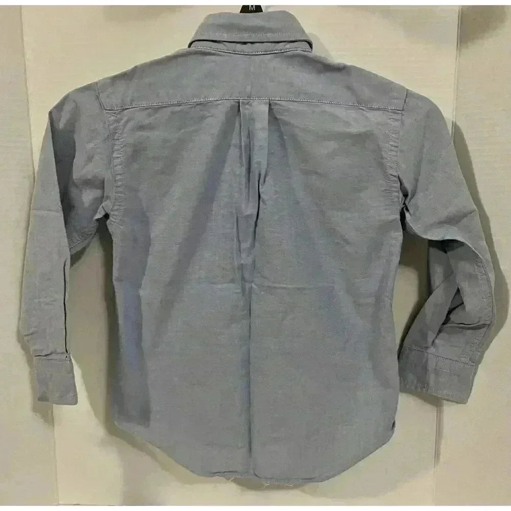 Polo Ralph Lauren Shirt Boys 6 Blue Long Sleeve Oxford Button Down‎ Vintage